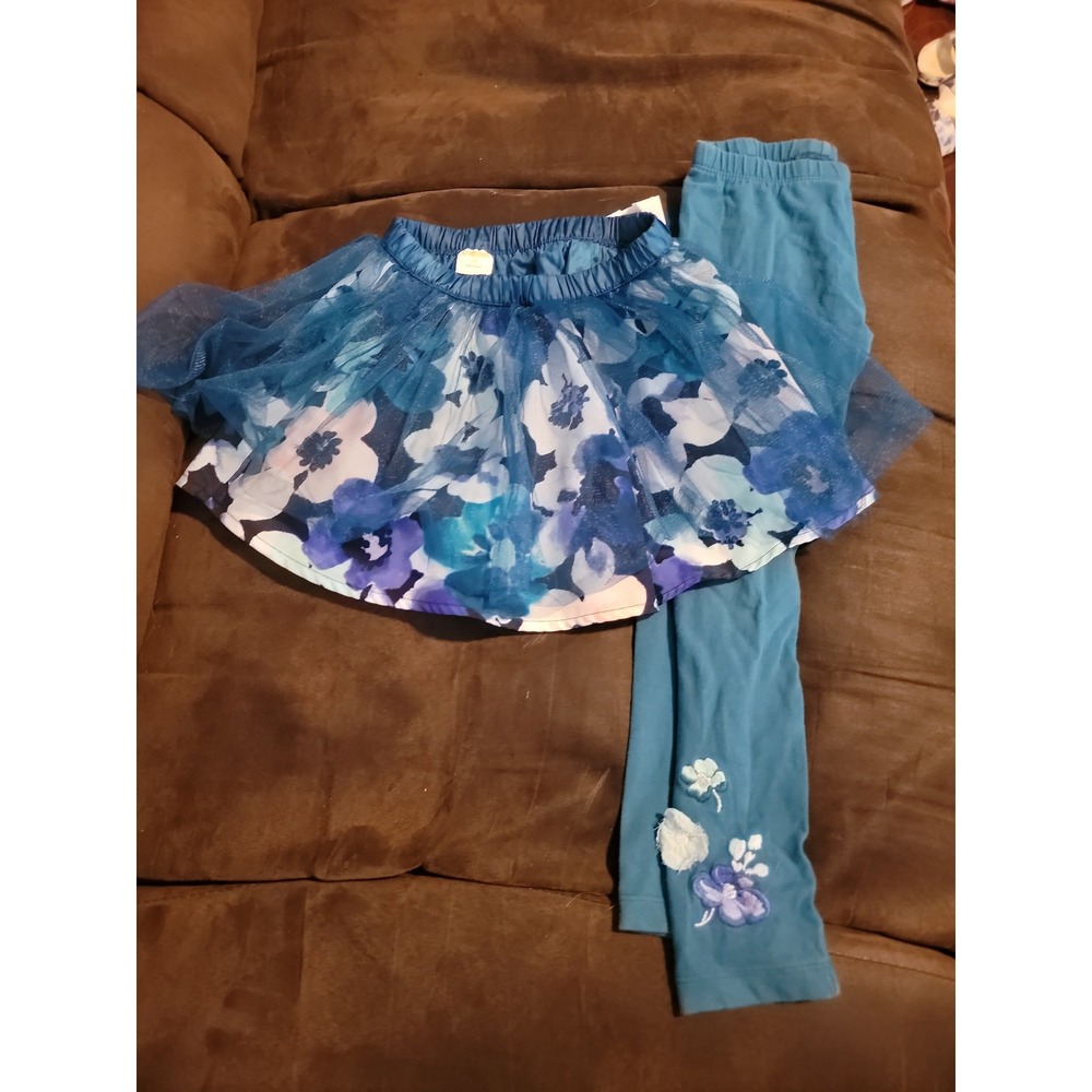 Gymboree butterfly garden‎ skirt and leggings size 5t